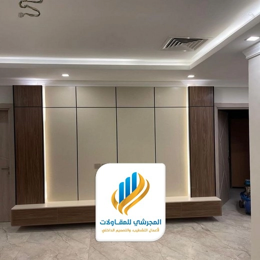 بديل الخشب مع اضاءة بالرياض